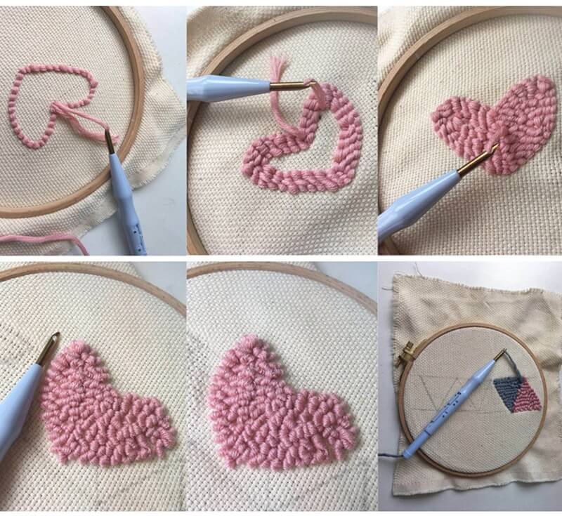 Embroidery punch needle
