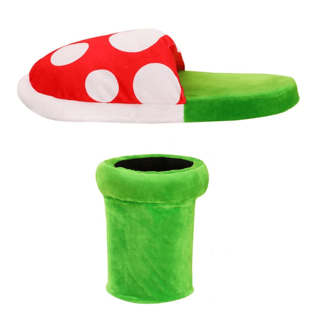 Piranha Flower Plush Slippers
