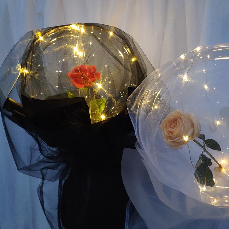 LED Luminous Balloon Rose Bouquet (Do-it-yourself package)