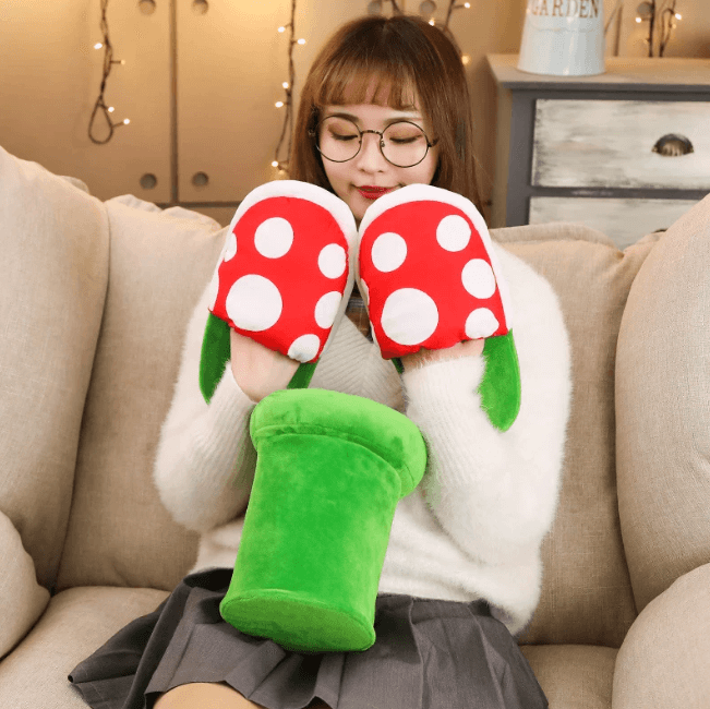 Piranha Flower Plush Slippers