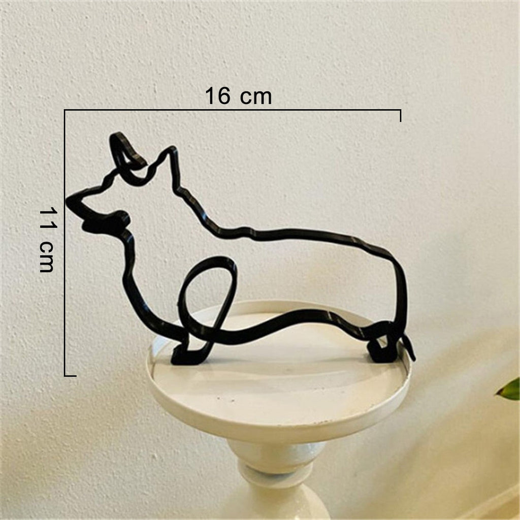Minimalist Dog Art Sculpture