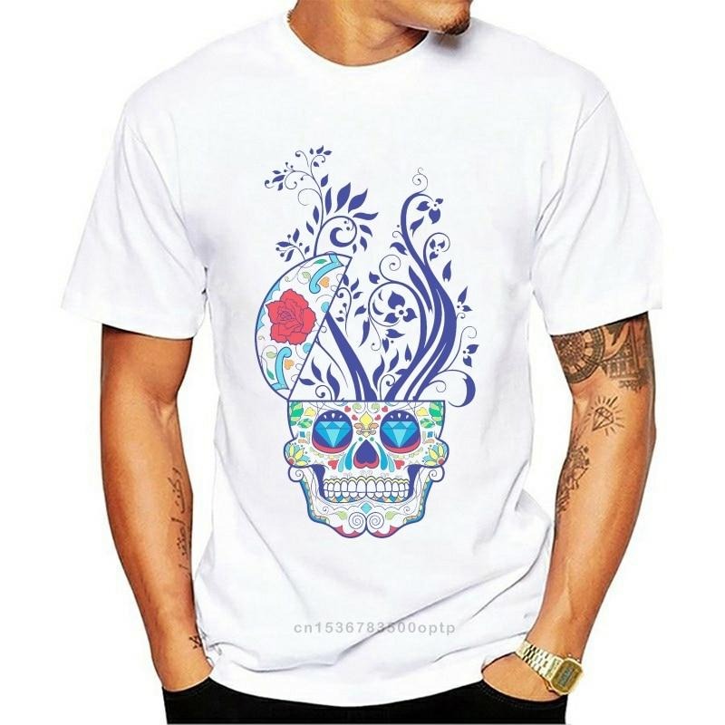 Skull Lust Rose grafisk T-skjorte
