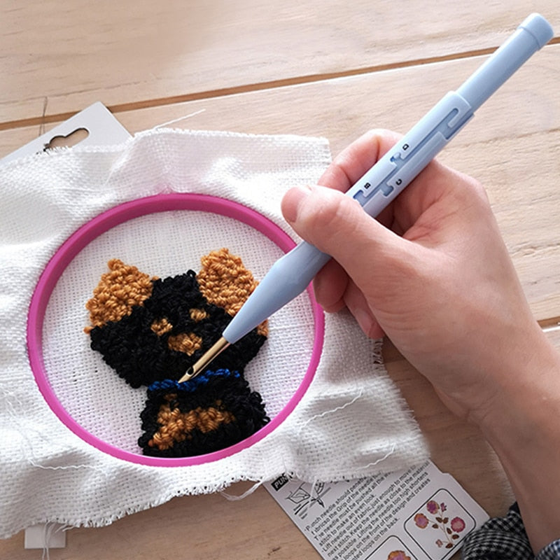 Embroidery punch needle