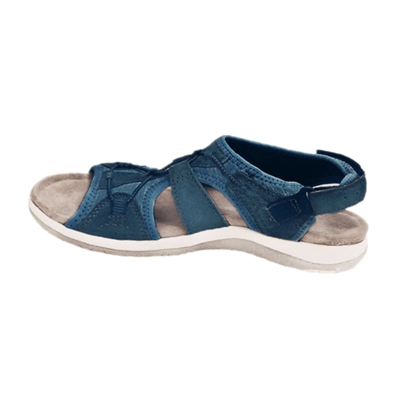 Runde sandaler med åpen tå