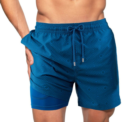 Badeshorts med innebygd kompresjonsinnlegg