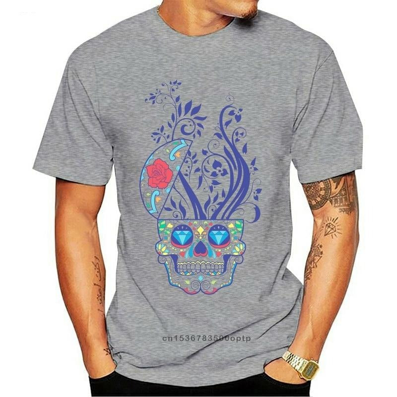 Skull Lust Rose grafisk T-skjorte