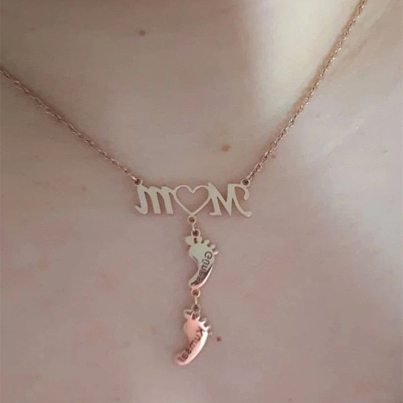 Baby Feet Mother Necklace