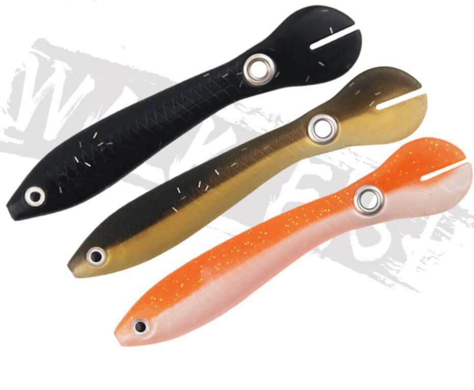 Myk Bionisk Sprettende Fiskeagn (3 deler/sett)