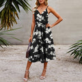 Floral Print Strappy Dress