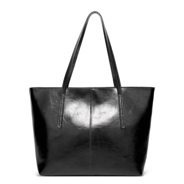 Veske i vokset vintage-skinn