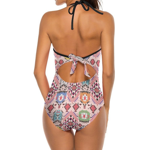 Boho-badedrakt i ett stykke