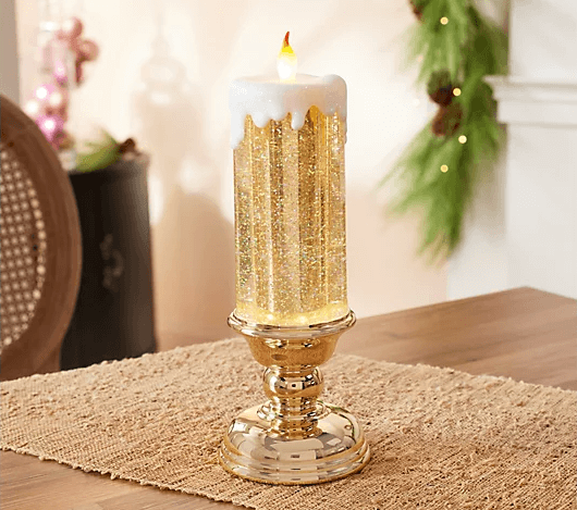 Color Changing LED Water Candle with Glitter