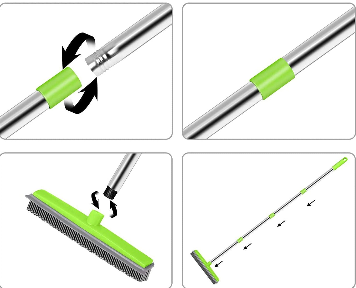 Pet Hair Rubber Broom