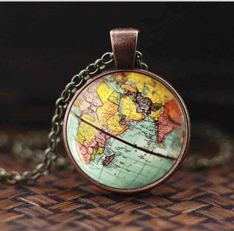 World Map Necklace PREMIUM